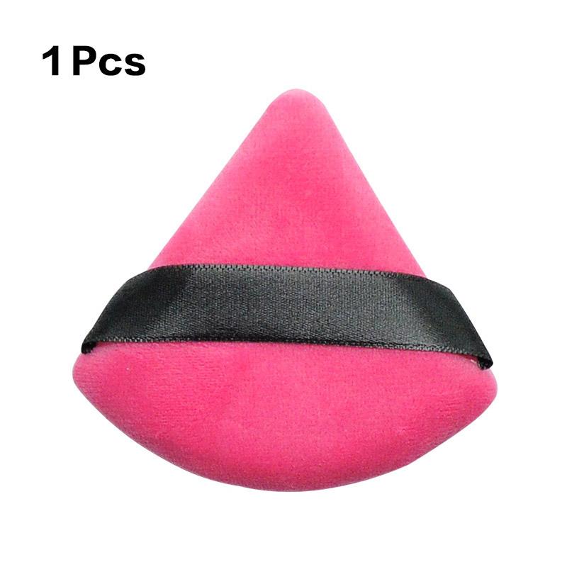 1/2/5Pcs Triangle Velvet Powder Puff Flours Mini Face Makeup Sponge Cosmetics Soft Cotton Face Powder Puff Washable Lightweight
