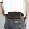 Sac banane authentique en cuir pour homme, Ceinture en cuir de vachette première couche, Petit sac portable d'extérieur, Sac pour téléphone iPhoneproMax