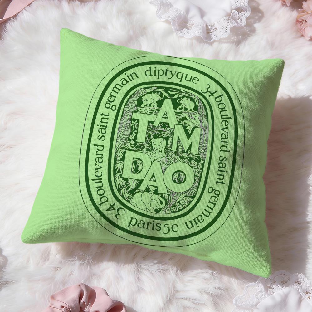 Fashion D-DDiptyque Cushion Cover Soft Washable Pillow Case Multi-Scene for Couch Bed Travel Office Use