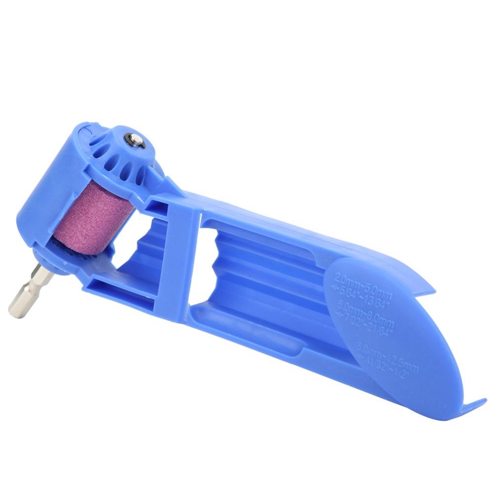 2pcs Blue /OrangeColor Portable Drill Bit Sharpener Drill Polishing
