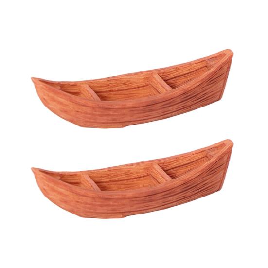 2 Pcs Miniature Boat Figurines for Fairy Garden Accessories, Resin Mini Ship Models for DIY Micro Landscape, Sand Tray, Terrarium, Bonsai Ornament D