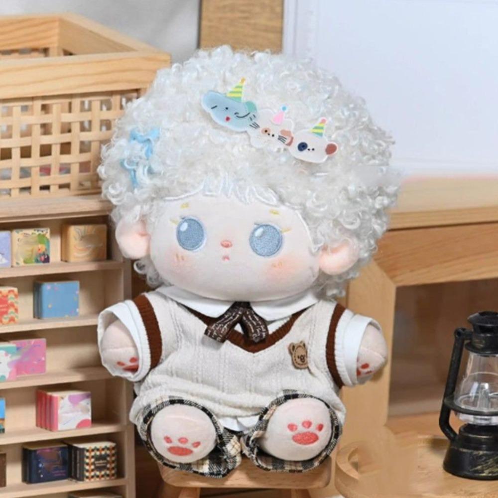 1 set Knitted Vest 20cm Cotton Doll Clothes School Uniform Plush Doll Clothes  Doll Accessories