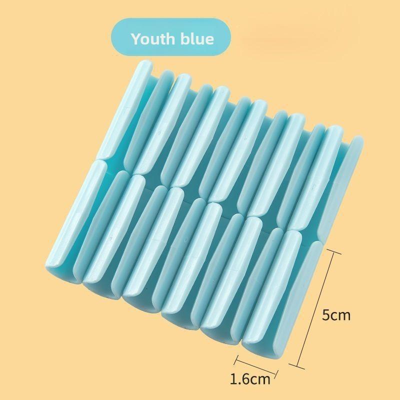 

Needle-free Safe Invisible Anti-slip Adhesive Patches for Bed Sheets and Quilts 12pcs синий