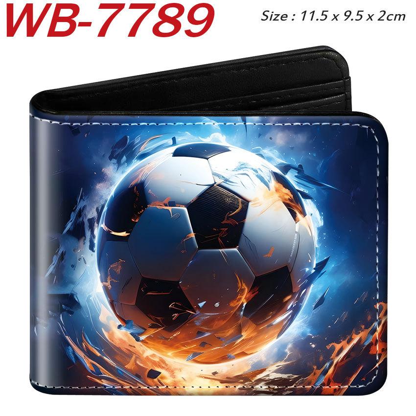Sports Ball Theme Short Bifold Wallet Colorful Print Mini Coin Purse Card Holder for Women Multi-Color 1pcs