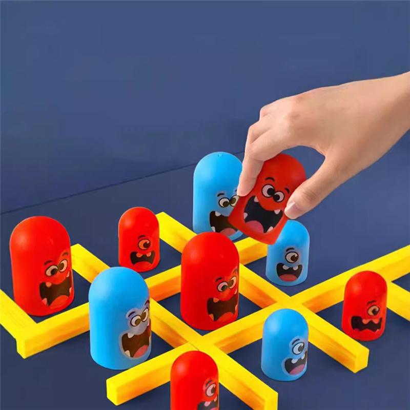Tic-Tac-Toe Matroschka Eltern-Kind Interaktives Denktraining Brettspiele Spaßspiele Kinderspielzeug Geschenk