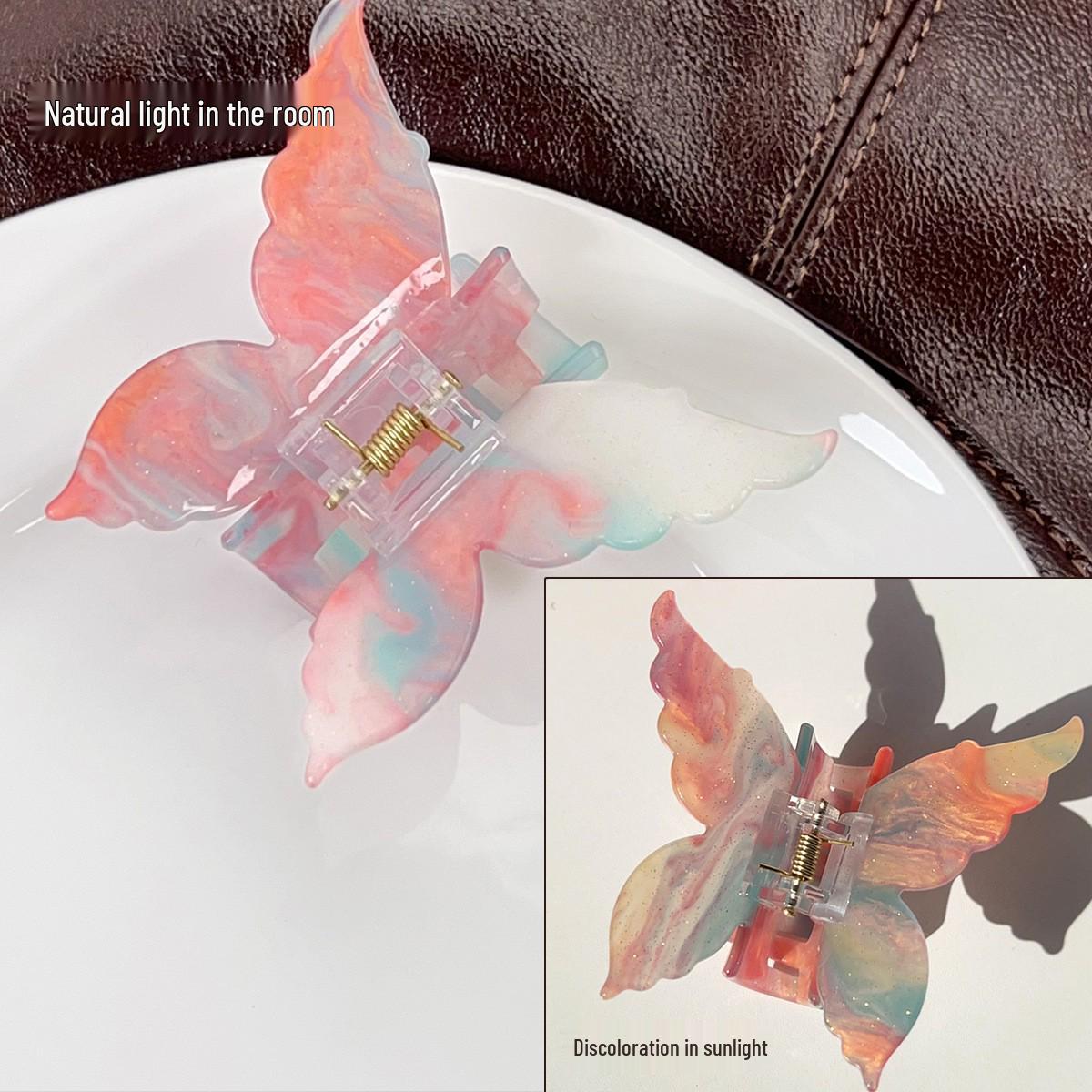 

Очаровательная меняющая цвет корейская заколка-бабочка для волос - Милая заколка-акула головной убор для женщин