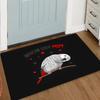 African Grey Parrot Welcome Doormat, Exotic Bird Theme Non-Slip Floor Rug, Washable Decorative Mat for Home and Office