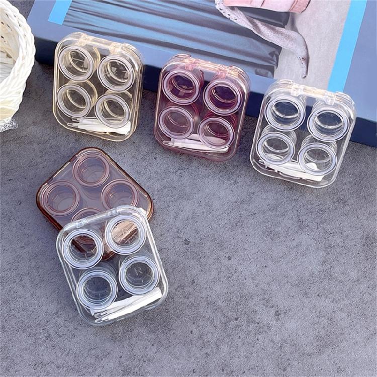 Convenient Contact Lenses Storage Box With Tweezers And Suction Wearing Tool Great For Travel And Office Student Use