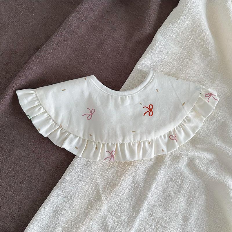 Ins Spring And Summer New Baby Gauze Large Lace Swallow Scarf Princess Palace Style Increased 360 Bib Baby Bib
