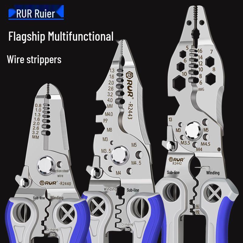 Pro-Grade Multifunction Electrician's Wire Stripper and Cutter Tool Pliers