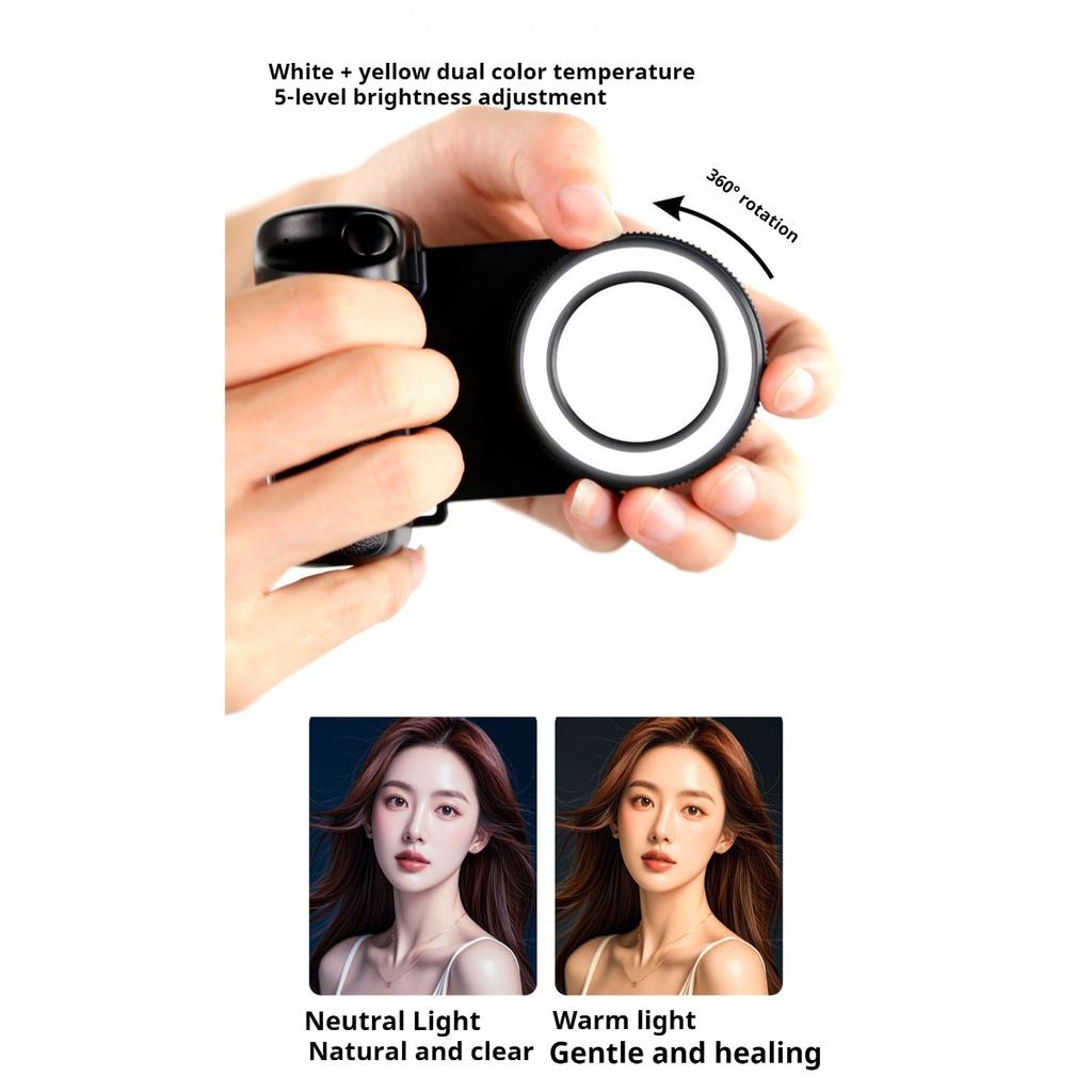 Magnetic Shooting Assistant: Bluetooth Camera Remote & Fill Light In One