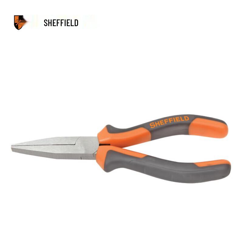SHEFFIELD S045008 Two-Tone Handle Flat-Nose Pliers