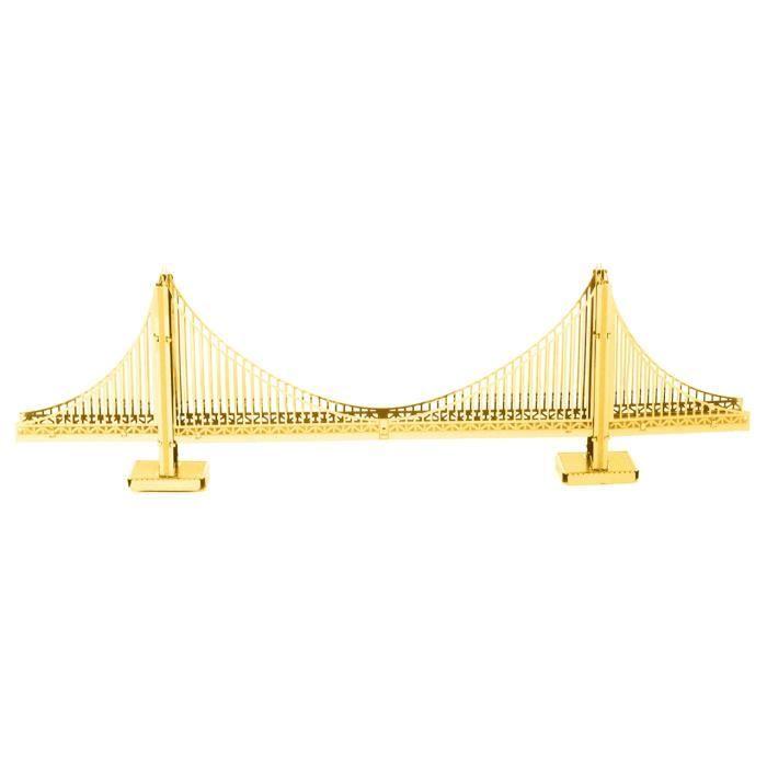 Metal earth fascinations gold golden gate bridge puzzle 3d en métal