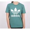 Adidas Originals Trefoil Logo Crew Neck Pullover Solid Color Sports Printed Short Sleeve T-Shirt Women Tops Future-Water-Green FM3300