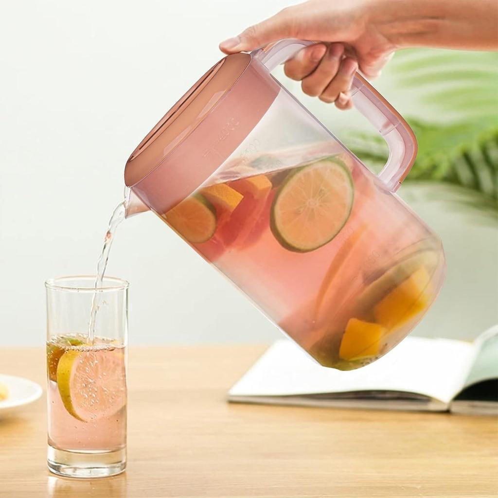 Clear Plastic Heat-Resistant Large Capacity Water Kettle with Filtered Lid for Beverages