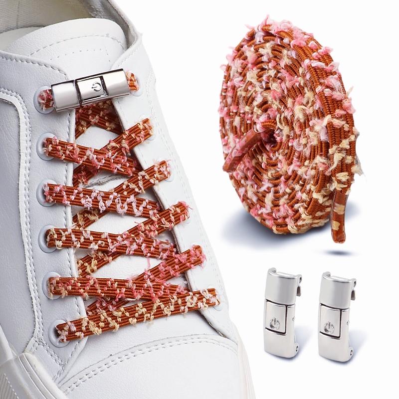 Druckverschluss Metall Schnürsenkel-Clips Schnürsenkel ohne Binden Elastische Schnürsenkel-Endkappen Faulen Sneaker Schnürsenkel-Schlösser