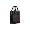COACH N/S Coated Fabric With Leather Tote Handbag Mini Women's Black CJ494-IMAA8
