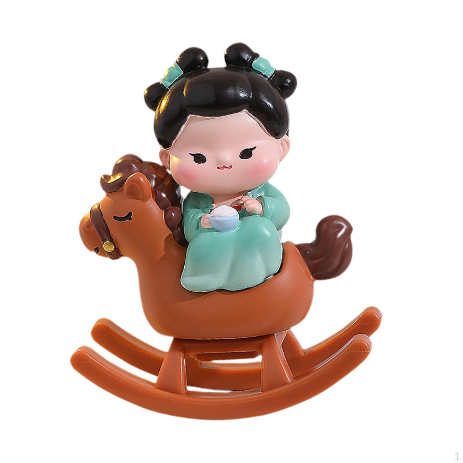 

Chinese Tang Girl Figurine Resin Craft Court Lady Figure Statue for Bedroom D