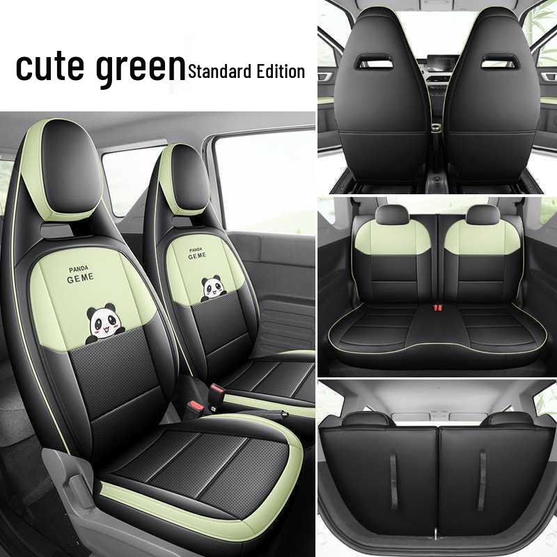 2026 Panda Mini Energetic Bear Car Seat Cover - Full Coverage Cartoon Cushion