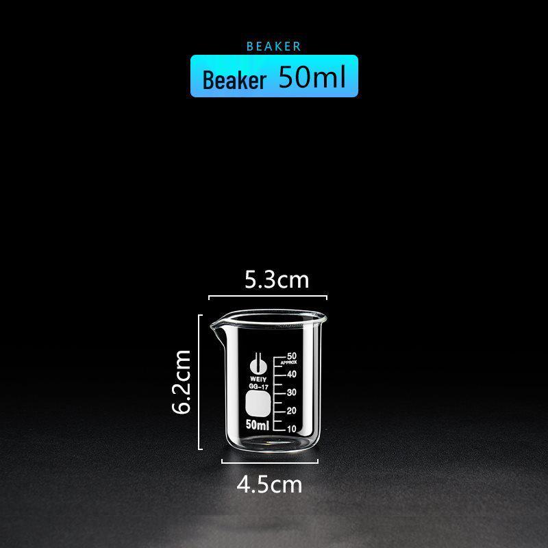Набор термостойких стеклянных стаканов (50-1000 мл) - Мерные стаканчики для химической лаборатории