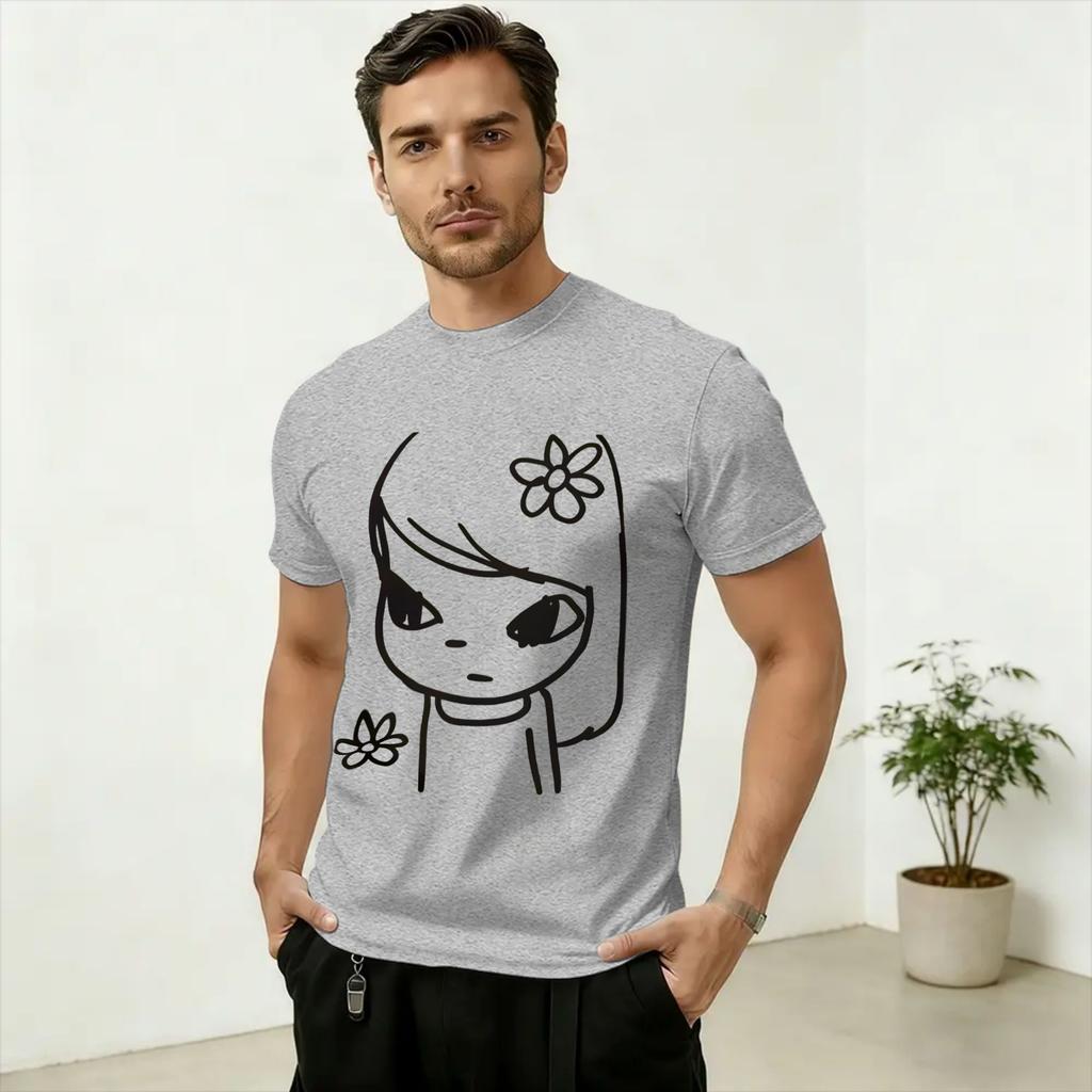 Yoshitomos Naras TShirt for Unisex Novelty 100 Cotton Tee Shirt Round Collar Short Sleeve T Shirt Gift Tops