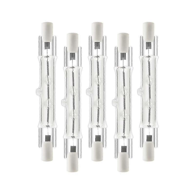 5 Pack R7s 118mm 300w 230v,r7s Halogen Linear Bulb, Dimmable Halogen Lamp For Construction Wo