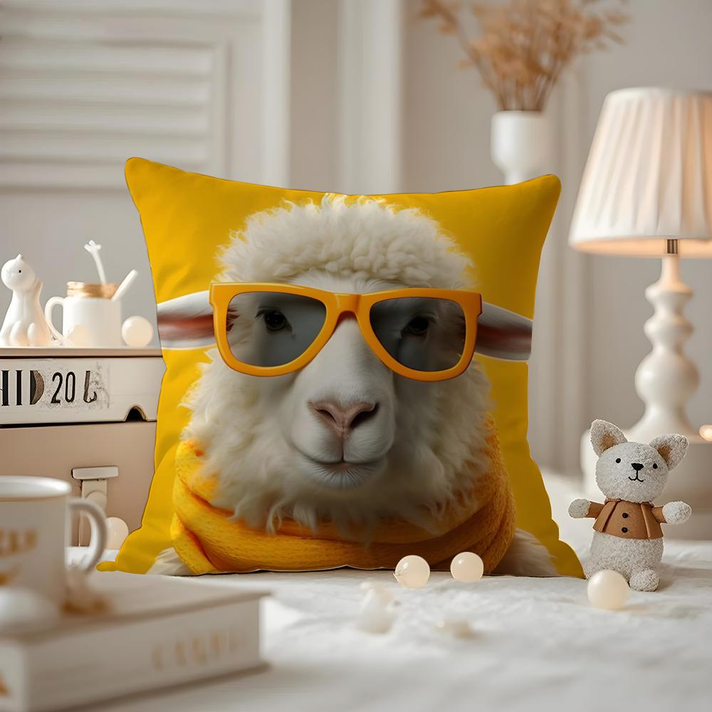 Vibrant Animal Bubble Fashion Tiger Cushion Cover Antidustmite Pillowcase Invisible Zipper Silky Short Plush Sofa Cushion Cover