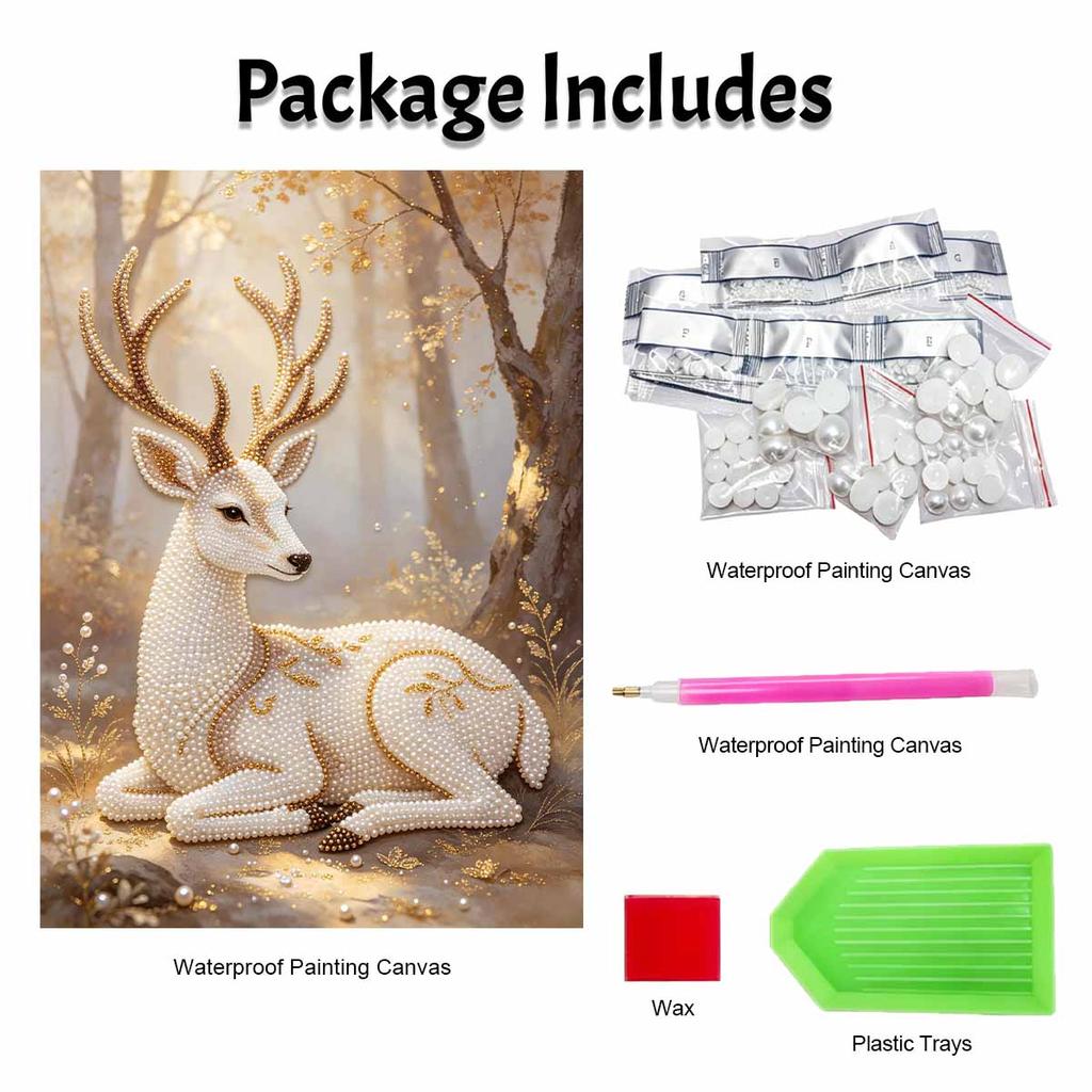 Pearl DIY Art Painting Elegant Deer Handcrafted Picture Indoor Wall Ornament Relaxing Leisure Hobby Exquisite Home Decoration Gift