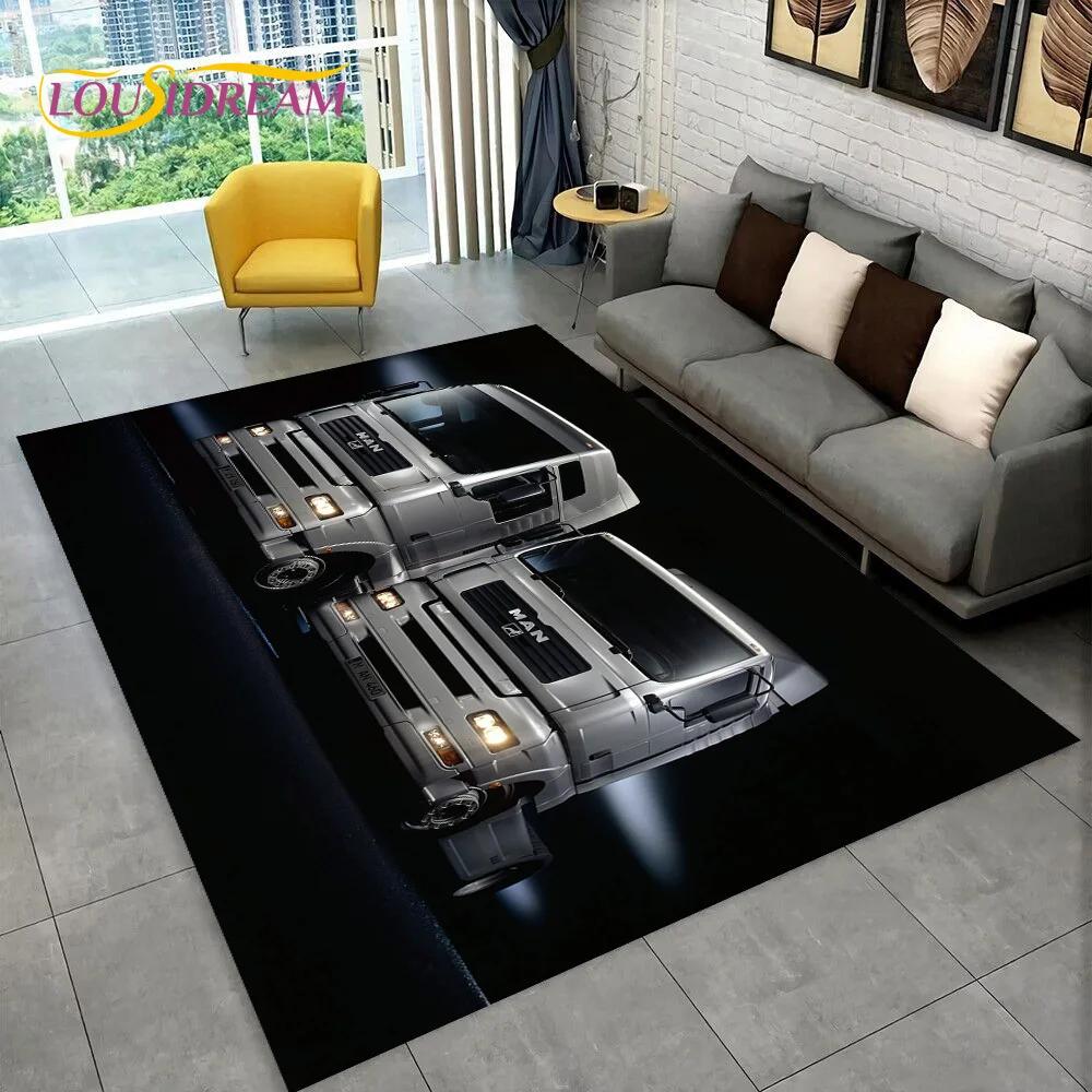 Latest MAN Truck Lorry 3D Printing Rug Carpet for Living Room Bedroom Home Decor,Floor Mat Non-slip Decoration for Sofa Doormat