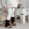 Girls' Autumn/Winter Fleece-Lined Stripe Leggings - Thick, Warm Nine-Point Pants