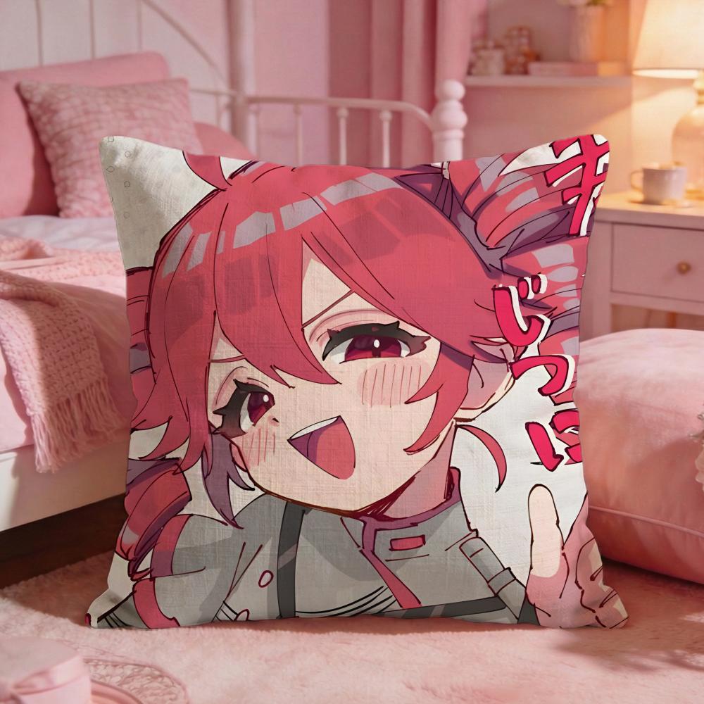 TetoAnime Teto Cushion Cover Premium Comfort Reversible Pillow Cove Two In One Design For Any Room  Car Interior