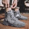 Military Boots For Men Autumn High Top Camouflage Desert Casual Flats Mens Boot Breathable Non Slip Work Shoes Zapatillas Hombre