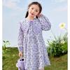 Fashionable Floral Dress for Girls, Spring Children's Doll Collar Princess Dress
