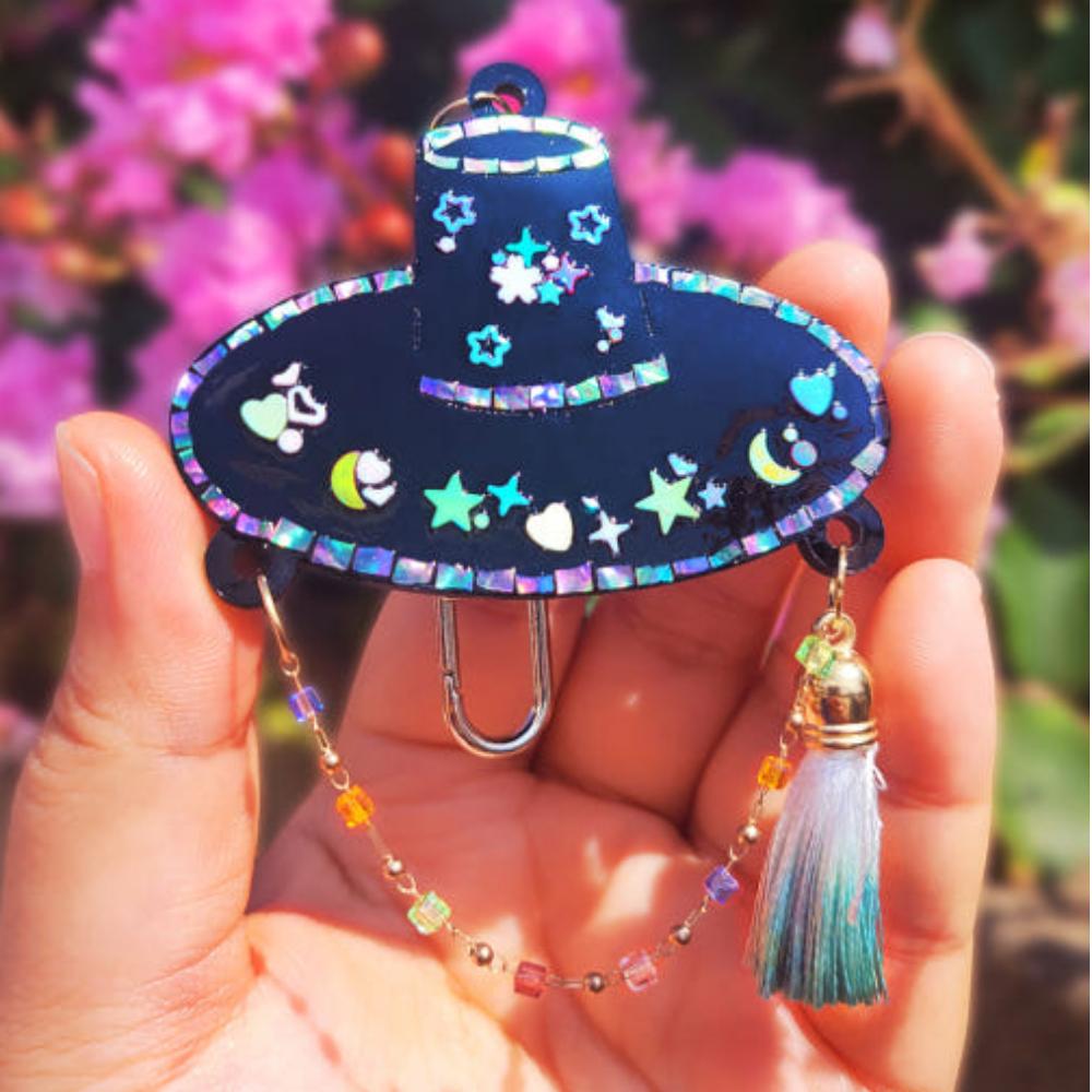 Korea Gat Kit/Make Your Own Traditional Mother of Pearl Keyring Craft Kit-Traditional Najeon Chilgi