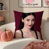 Beautiful Actress AAngelababy Cushion Cover Pillowcase Short Plush Invisible Zipper Room Sofa Cushion Cover