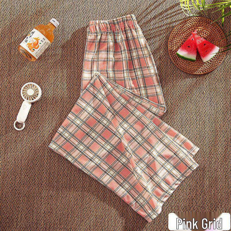 Summer 2026 Women's High-Waisted Plaid Wide-Leg and Straight-Leg Pants