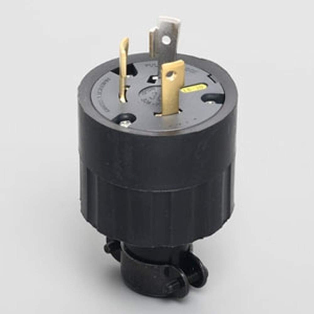 

American Electric Hook-Type Rubber Plug, Grounded, 2P, 30A, 250V, 3322RL6