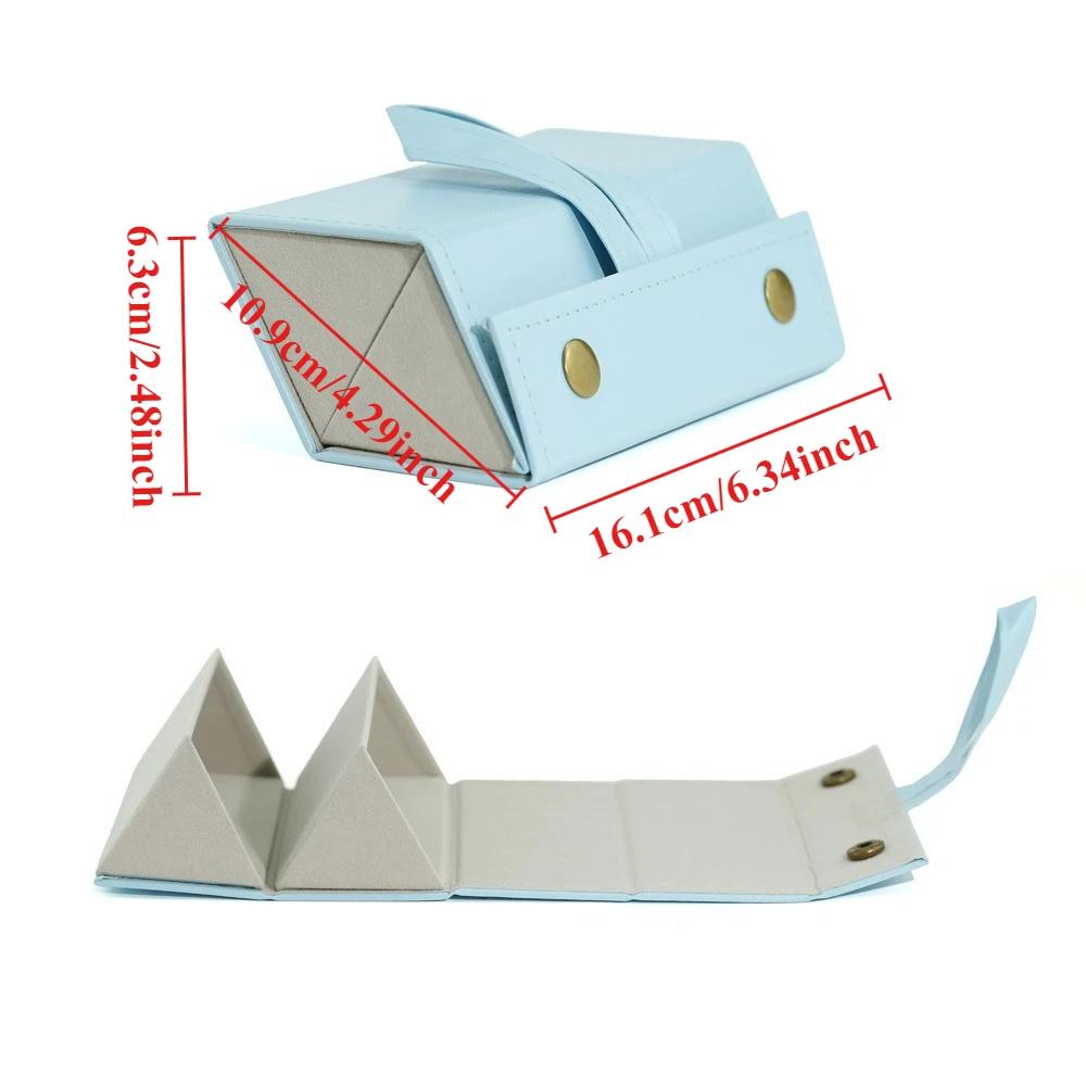 Portable Multi-Grid Foldable Glasses Organizer Travel Leather Eyeglasses Holder Display Storage Bags Jewelry Storage Organizer