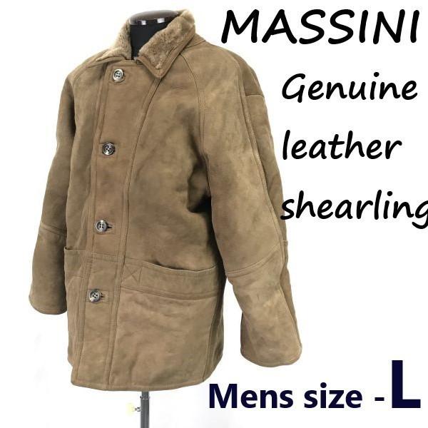 

Made in Bulgaria MASSINI Real Shearling Coat Men’s L Brown