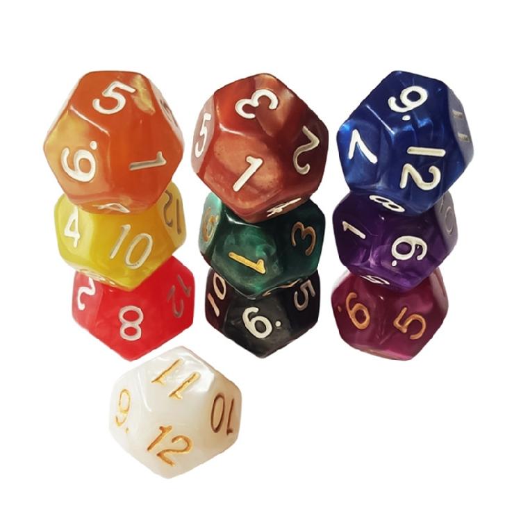 10 Stück Würfel 12-seitige Würfel 18mm Digitale Zahlenwürfel Coener Für Kinderspielzeug/-spiele