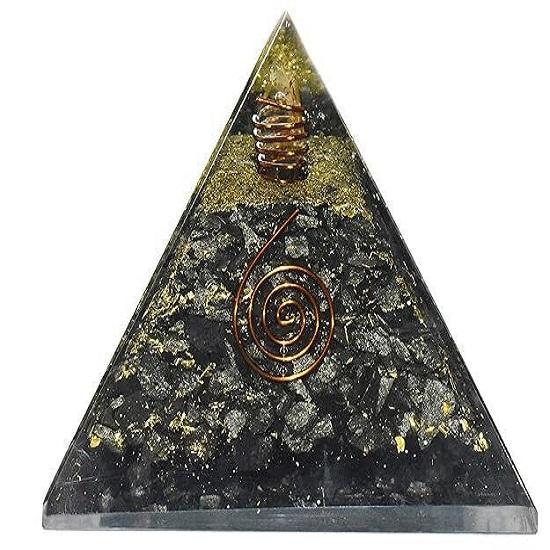 @ Orgonite Pyramid Golden Natural Healing Crystal Chakra Balancing Zr284-60%Off