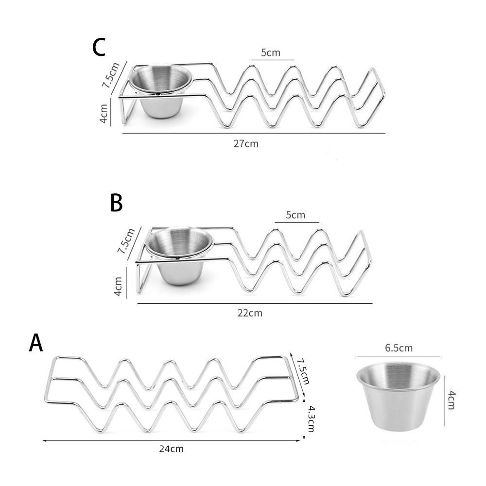 Stackable Taco Holder Stand Wave Shaped Tray Plate Portable Taco Shell Stand  Oven