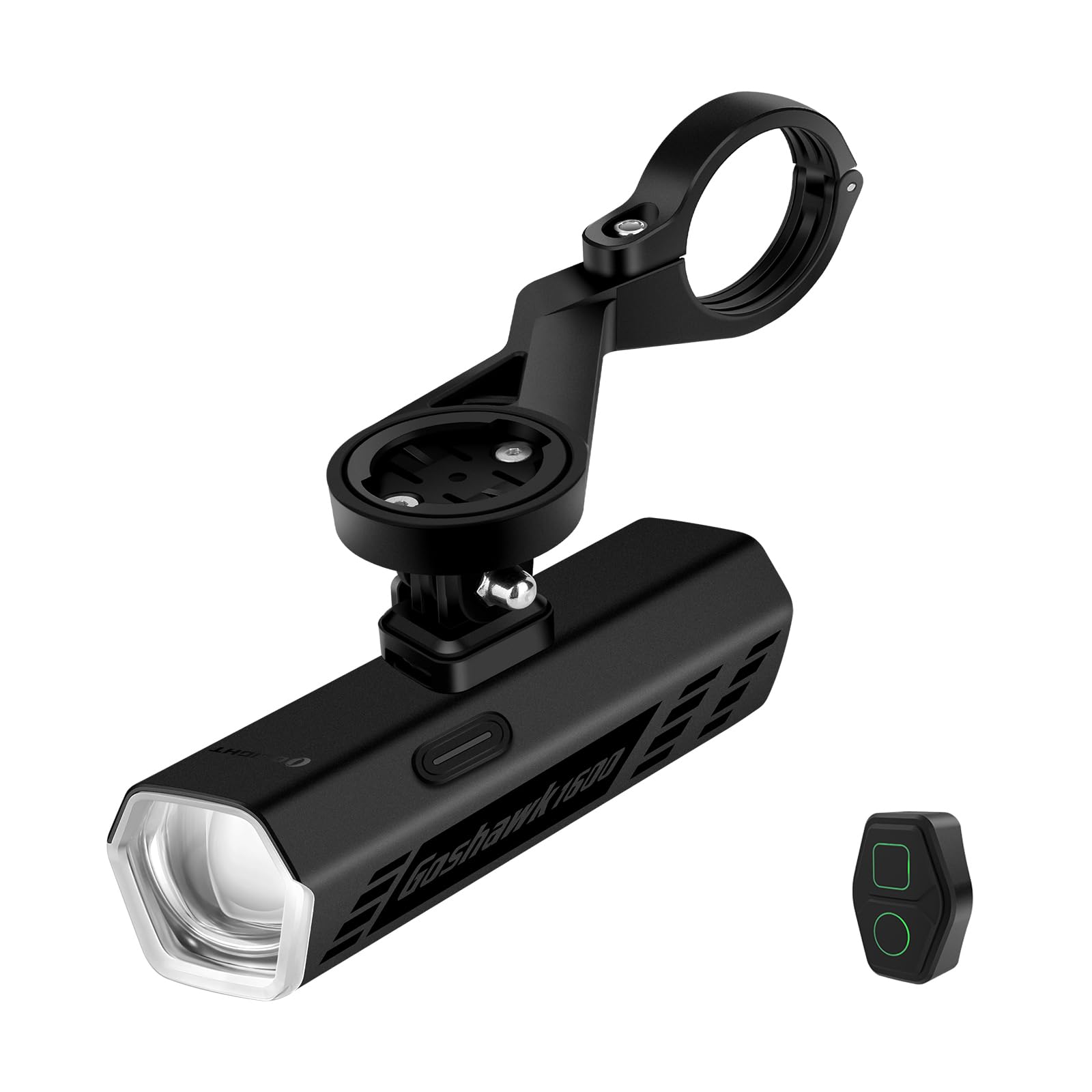 

OLIGHT Goshawk 1600 Велосипедный подвесной фонарь для шоссейного велосипеда с пультом дистанционного управления, двойной свет 1600 люмен, 5000 мАч, большой уровень заряда батареи, простой велокомпьютер, батарея IPX6, также может