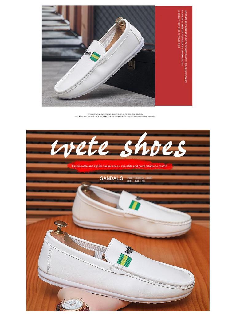 Mocasini din piele pentru bărbați, cu talpă joasă, de vară: Mocasini confortabili, cu talpă moale, la modă