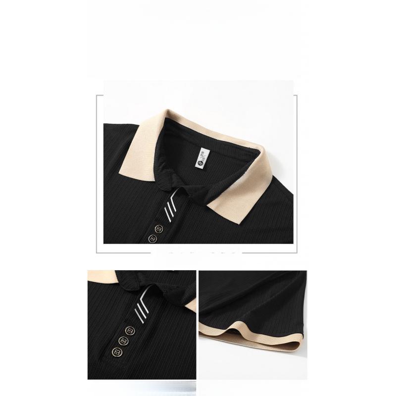 Abbigliamento da uomo taglie forti Extra Large Vestibilità ampia Versatile Manica corta Business Casual T-shirt Polo per uomini robusti e alti