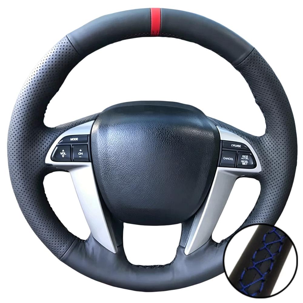 Hand Stitched Non-slip Artificial Leather Odyssey Pilot Steering Wheel Cover For Honda Accord 8 Car Interior Accessories