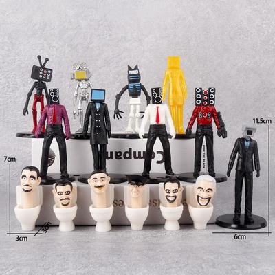 Anime Game Acrylic Stand, Action Figure Toy, Skibidi Toilet PVC Acrylic Desktop Stand, Model Toy Gift