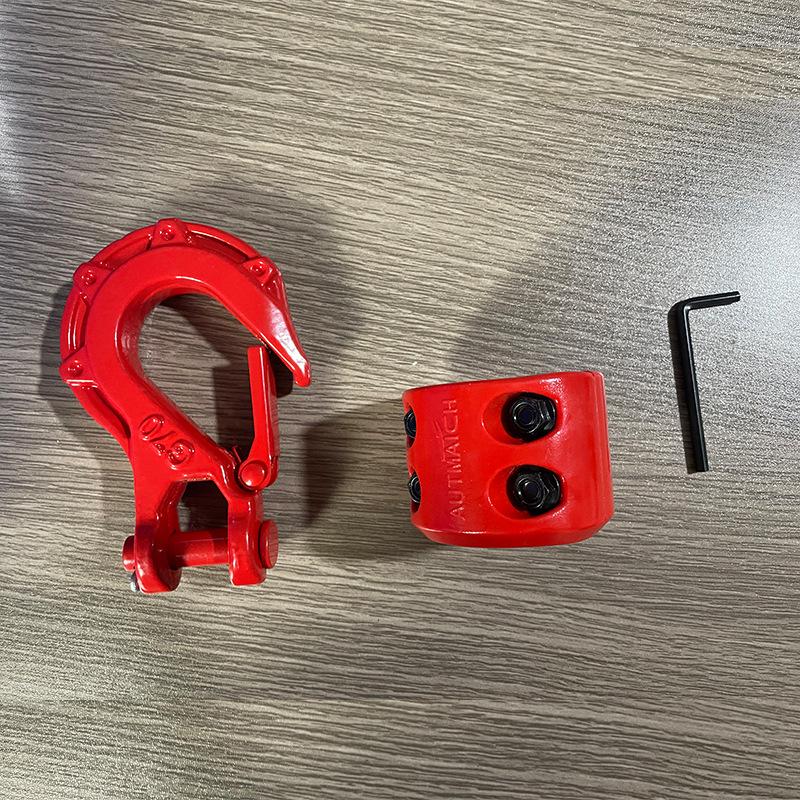 Forged Trailer Hitch Rubber Plug with Shaped Winch Hook & Hex Wrench