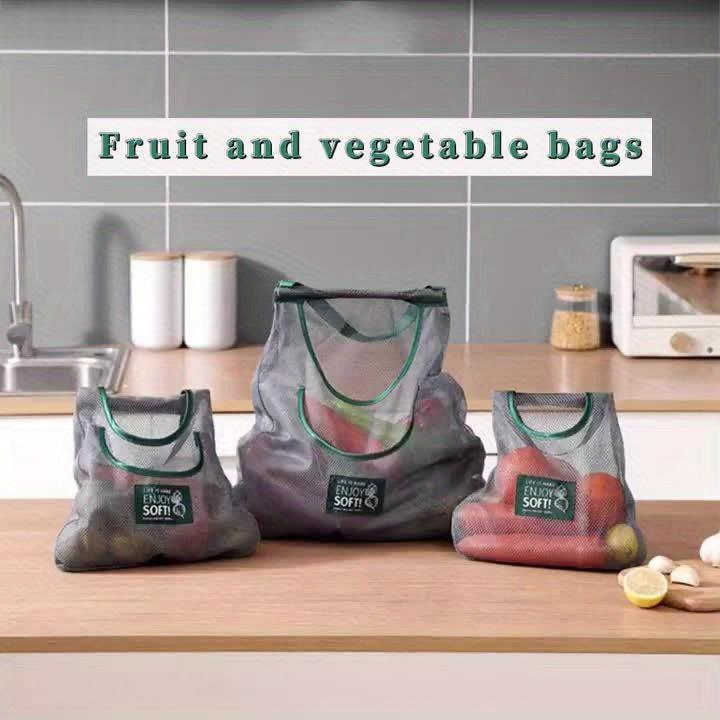 1 Adet Sarımsak, Patates, Soğan İçin Havalandırmalı Fileli Saklama Torbaları - Mutfak ve Kiler İçin Dayanıklı Plastik Askılı Düzenleyici, Gıdayla Temas Etmeyen Güvenli