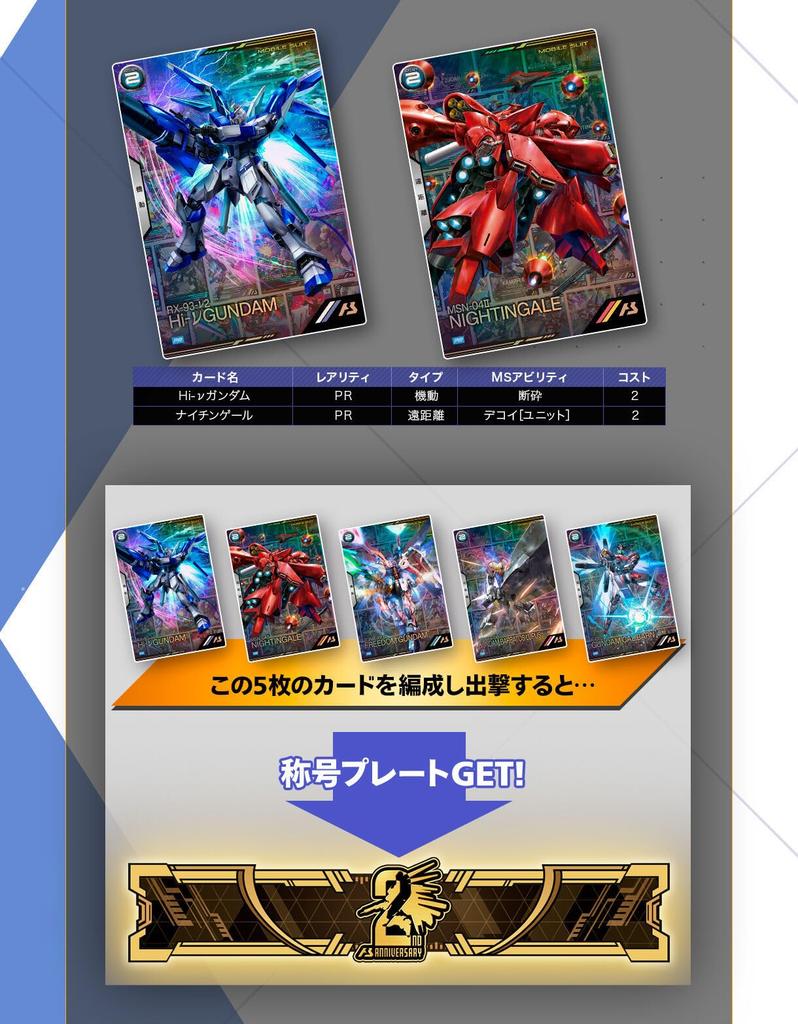 Mobile Suit Gundam Arsenal Base 2nd Anniversary Set (Deck Case, Card Stand, Promotional Card)
